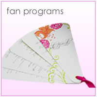 fan wedding program